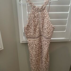 Bardot Pink Sequin Halter Sheath Dress